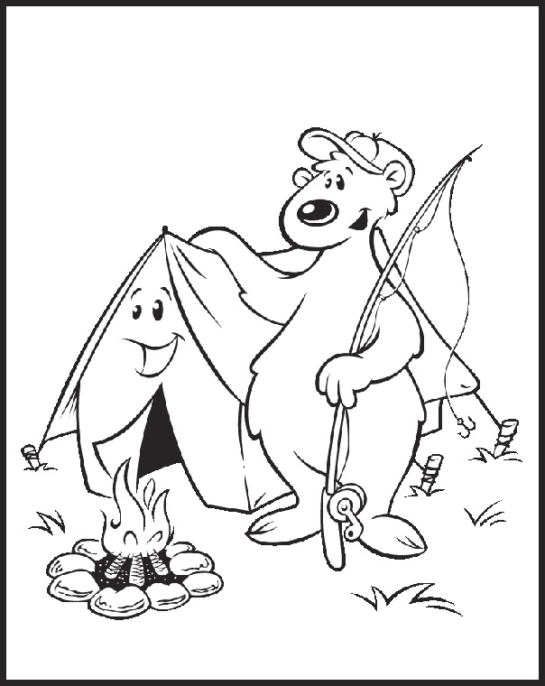 Camping Coloring Page Printable