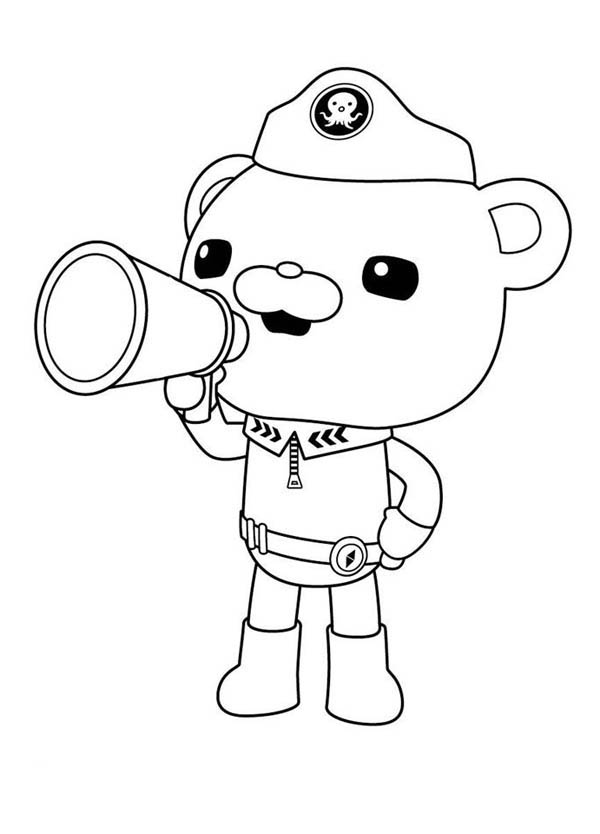 Capt. Barnacles Announcement - Octonauts Coloring Pages