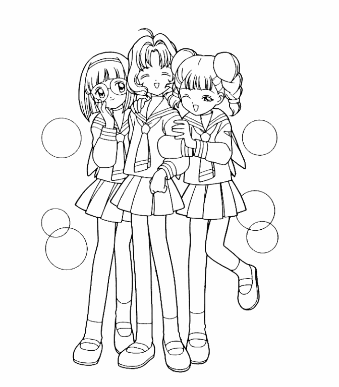 Cardcaptor Sakura And Friends Coloring Pages