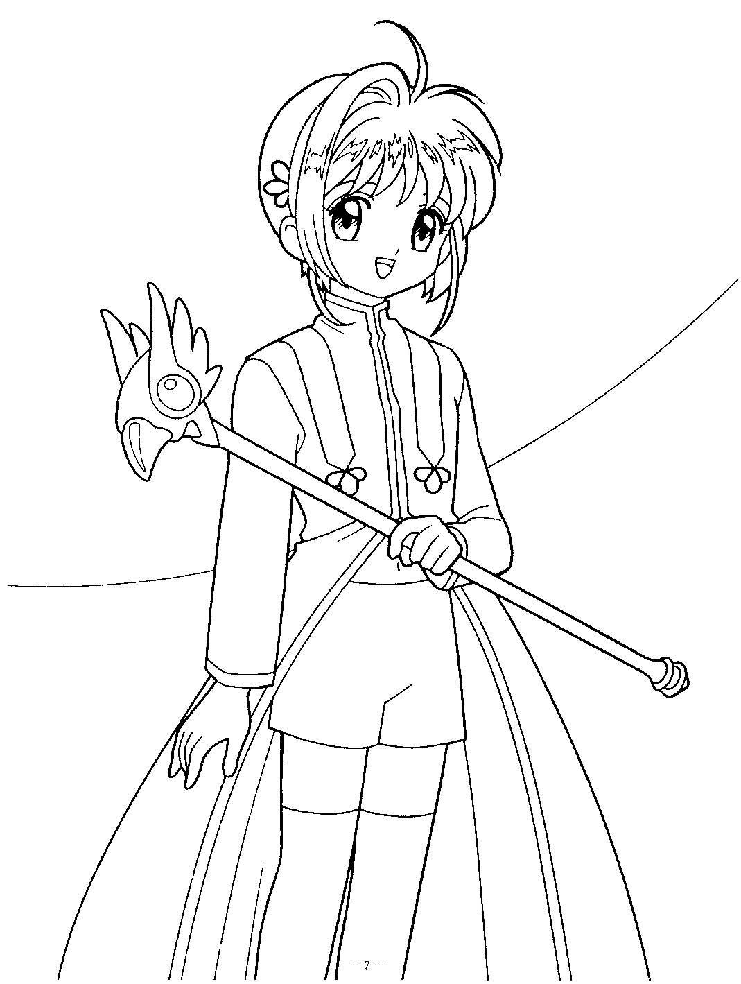 Cardcaptor Sakura Coloring Page Printable