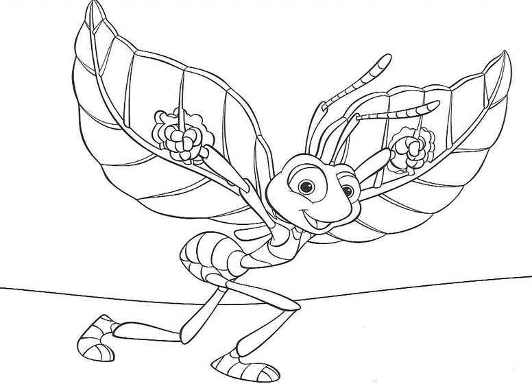 Cartoon Bug Coloring Page