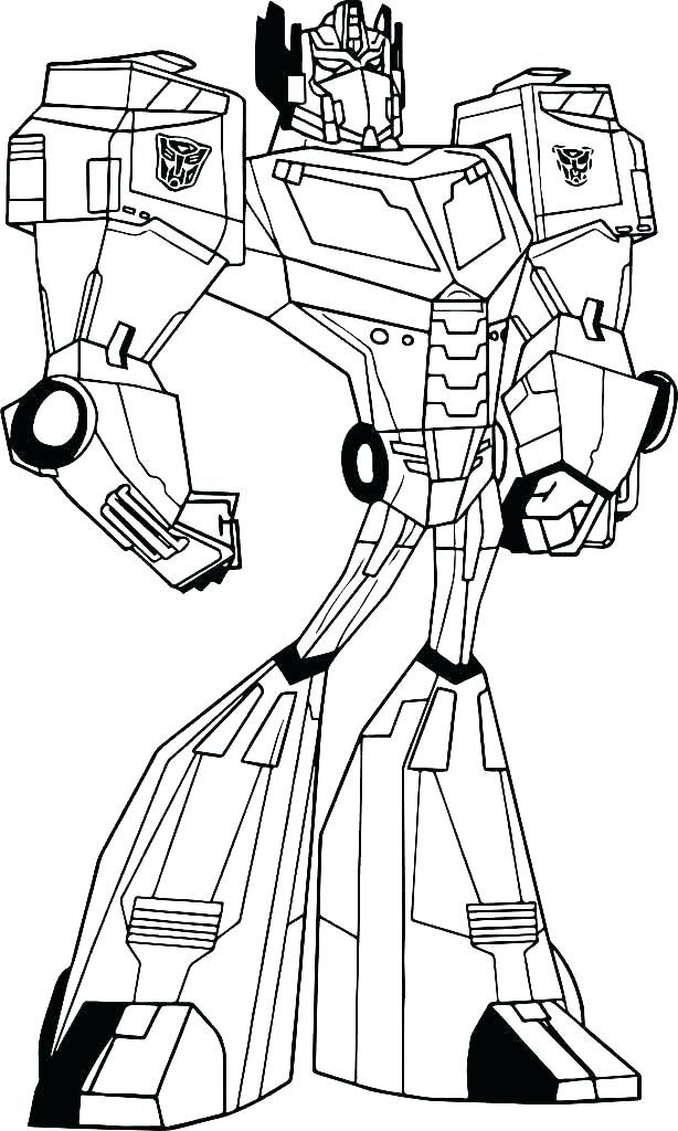 Cartoon Optimus Prime Coloring Pages