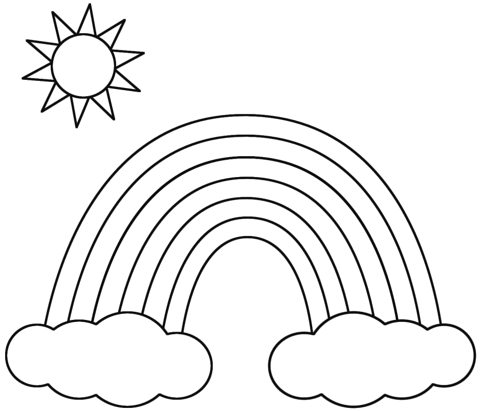 Cartoon Rainbow Coloring Page