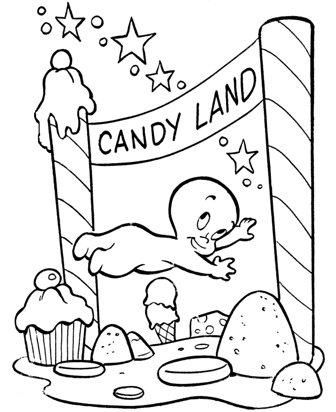 Casper Candy Land Coloring Pages