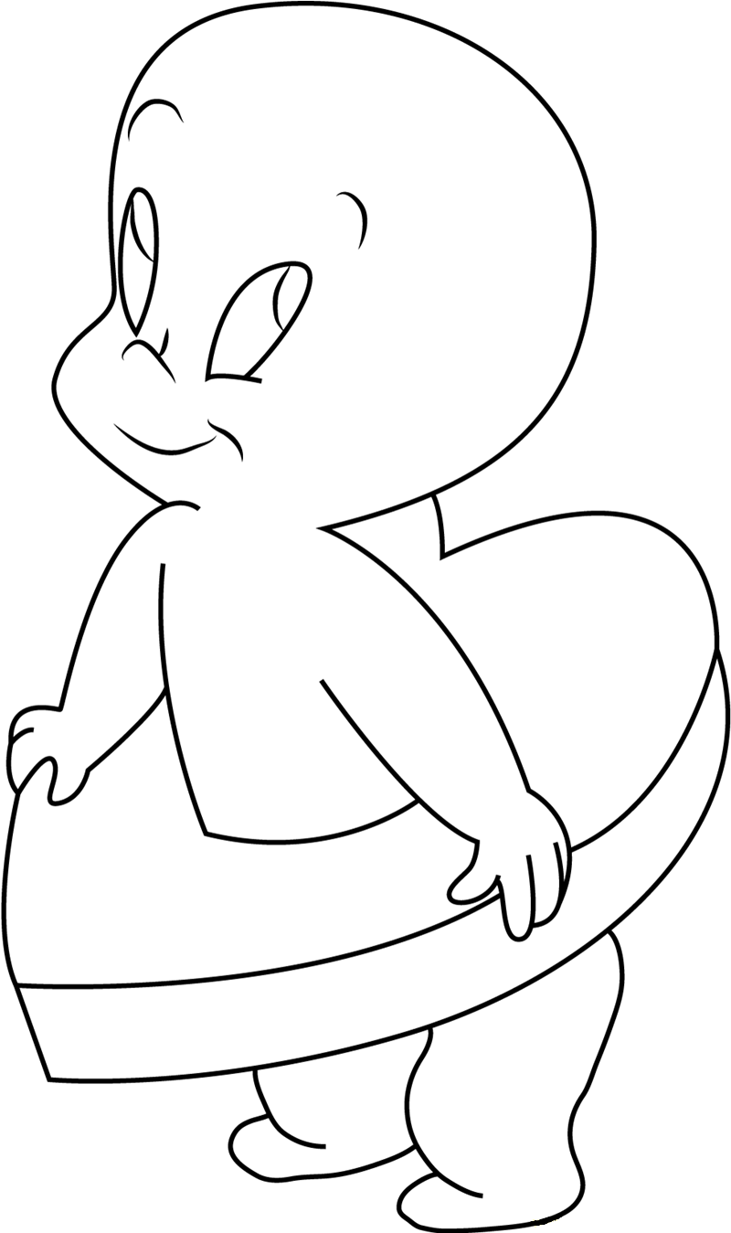 Casper Heart Coloring Pages