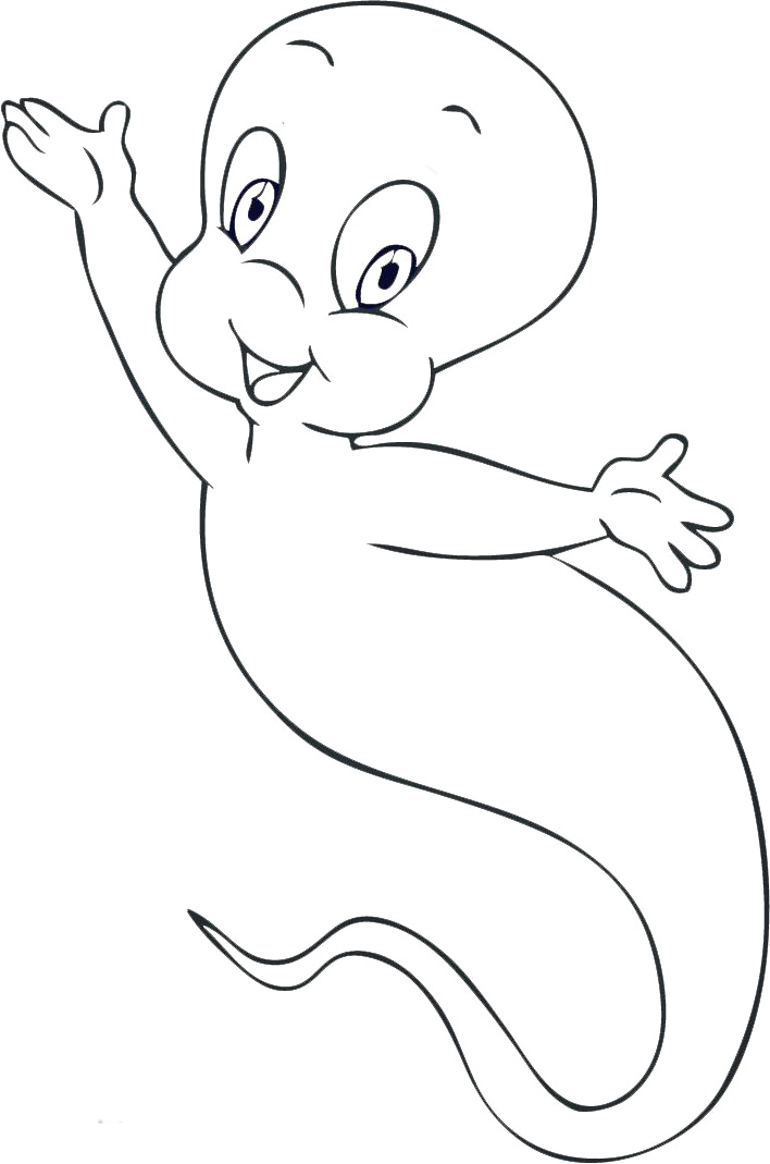 Casper The Friendly Ghost Coloring Page