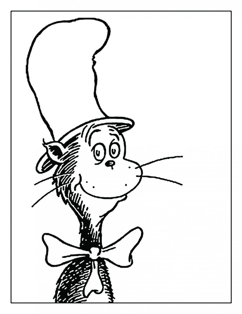 Cat In The Hat Coloring Page