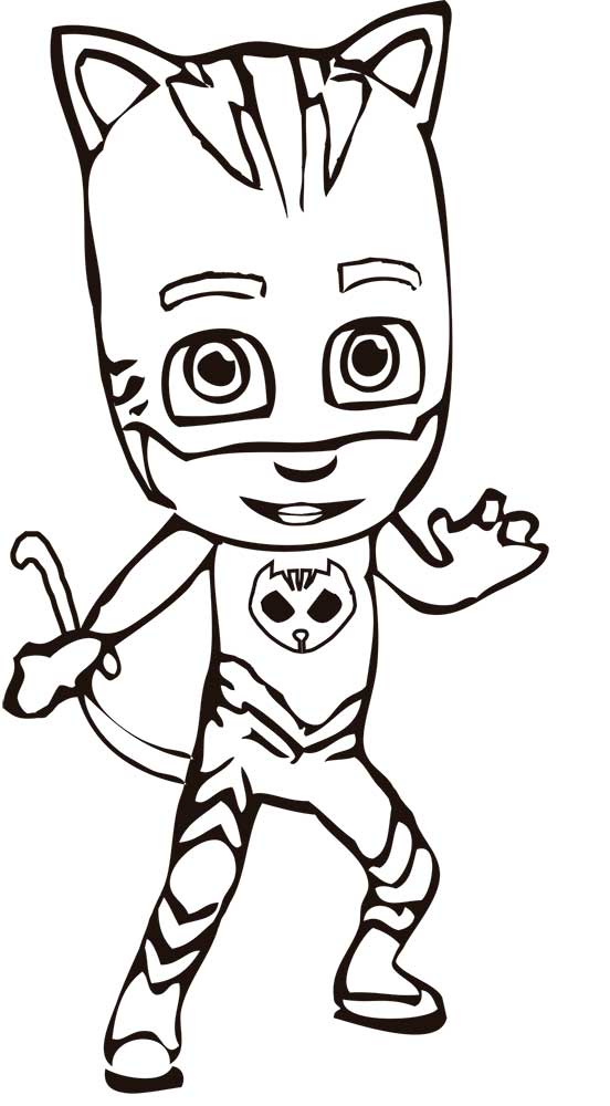 Catboy Character PJ Masks Coloring Pages