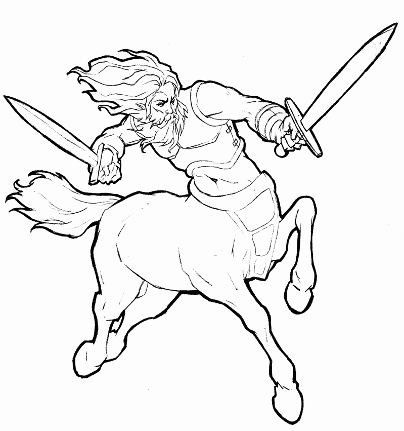 Centaur Narnia Coloring Pages