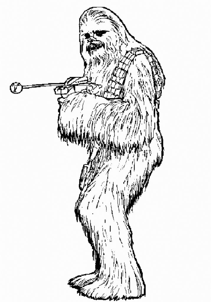 Chewbacca Fighting Coloring Page
