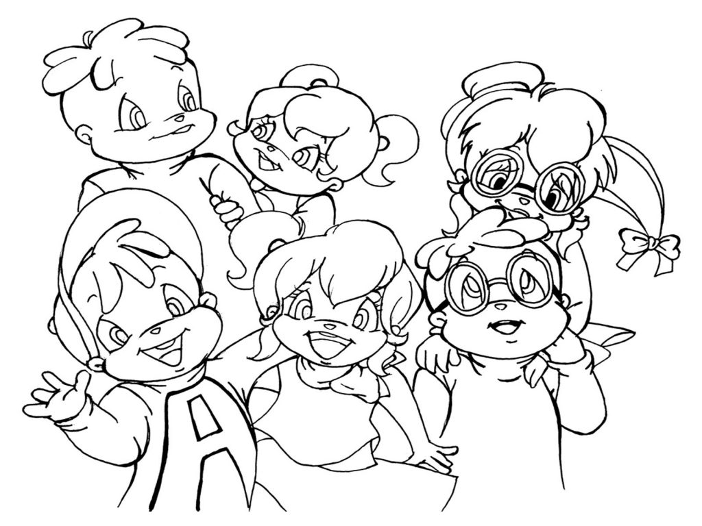 Chipmunks and Chipettes Coloring Pages