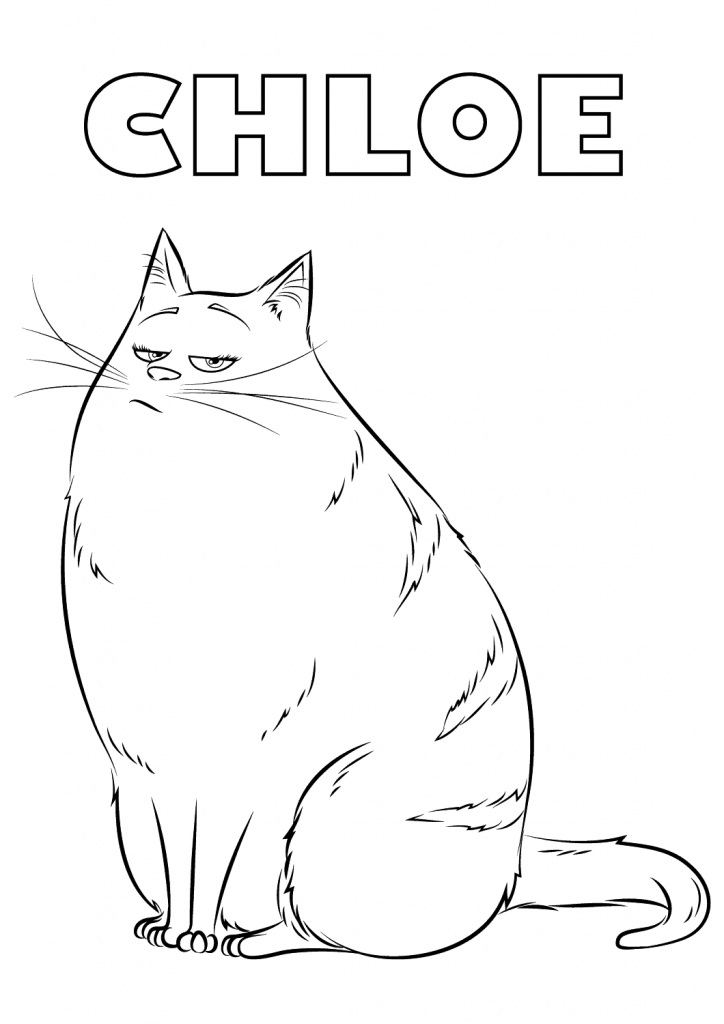 Chloe The Secret Life of Pets Coloring Pages