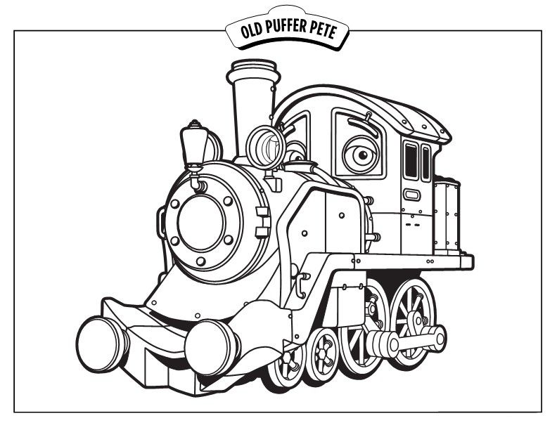 Chuggington Old Puffer Pete Coloring Pages