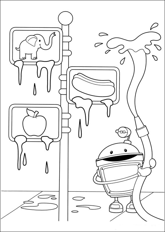 Cleanbot Team Umizoomi Coloring Pages