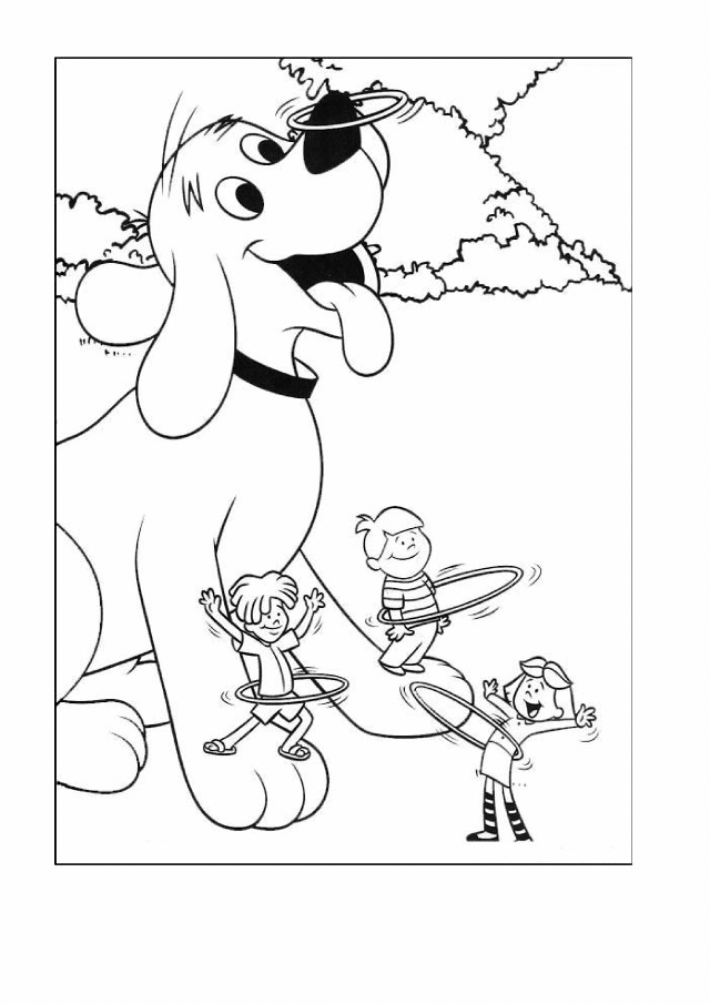 Clifford Having Fun Coloring Pages