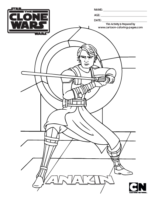 Clone Wars Anakin Coloring Pages
