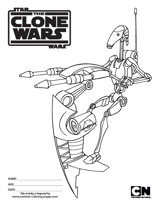 Clone Wars Coloring Page Printables