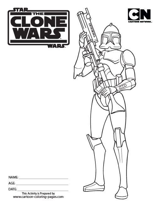 Clone Wars Printable Coloring Page