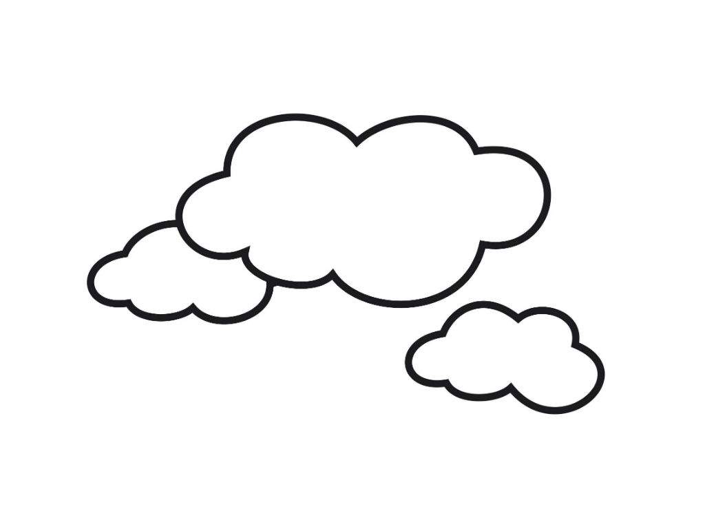 Cloud Coloring Pages For Kids