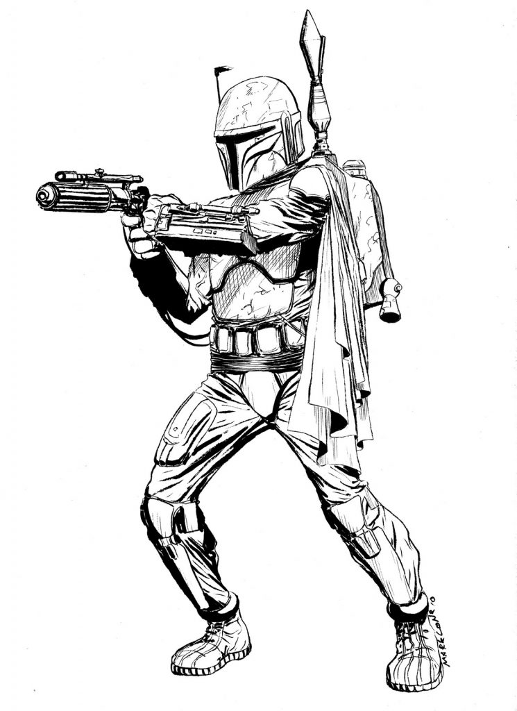 Color Boba Fett From Star Wars