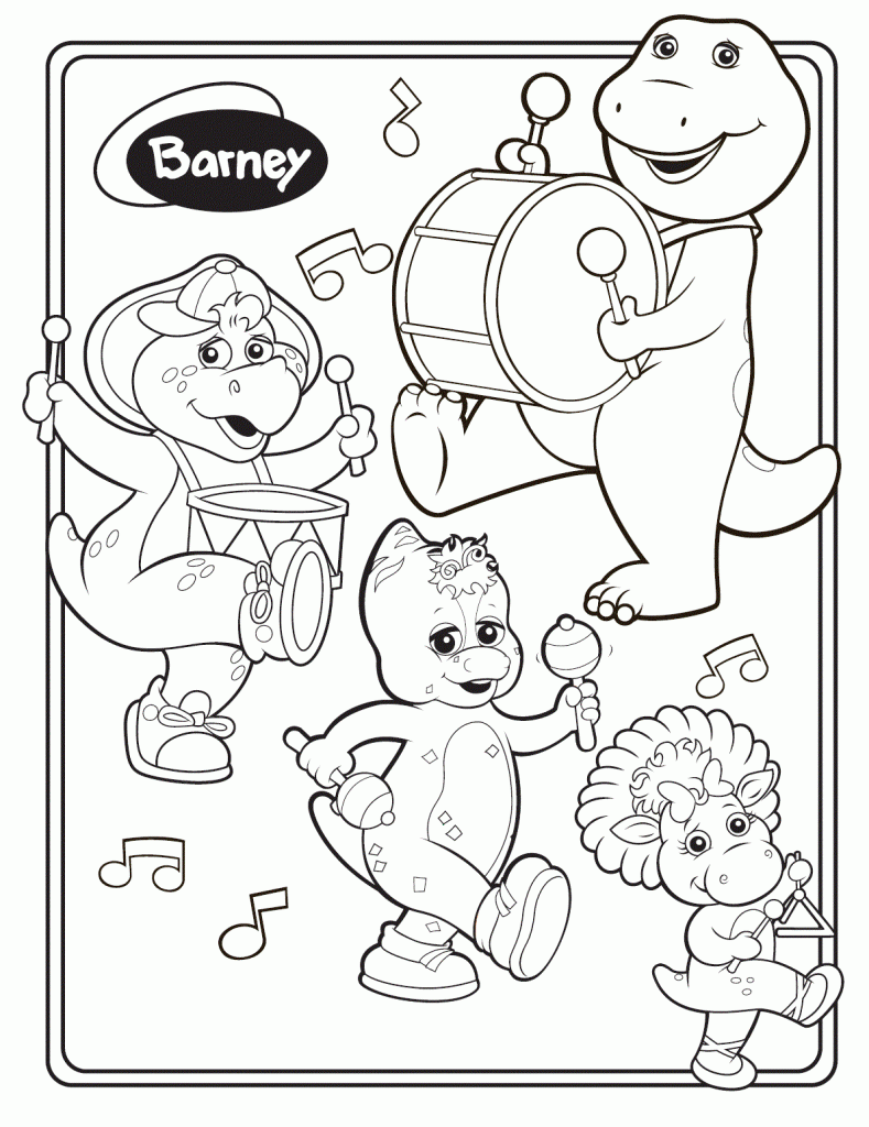 Coloring Pages Barney