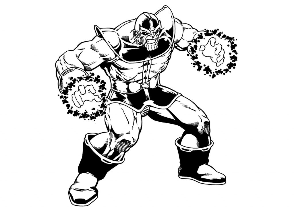 Comic Book Coloring Page Thanos