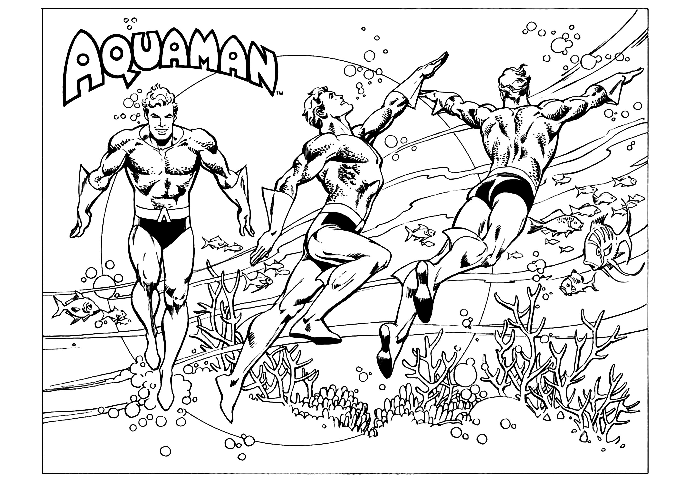 Cool Aquaman Coloring Pages