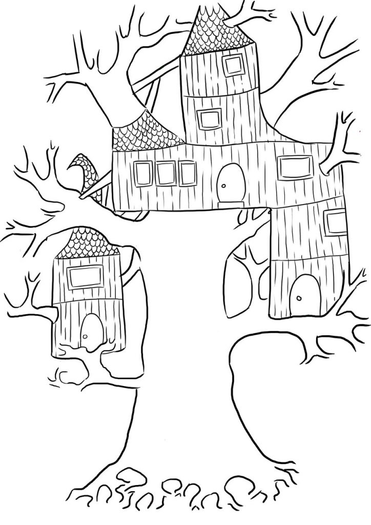 Cool Treehouse Coloring Pages