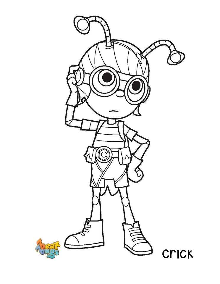 Crick Beat Bugs Coloring Pages