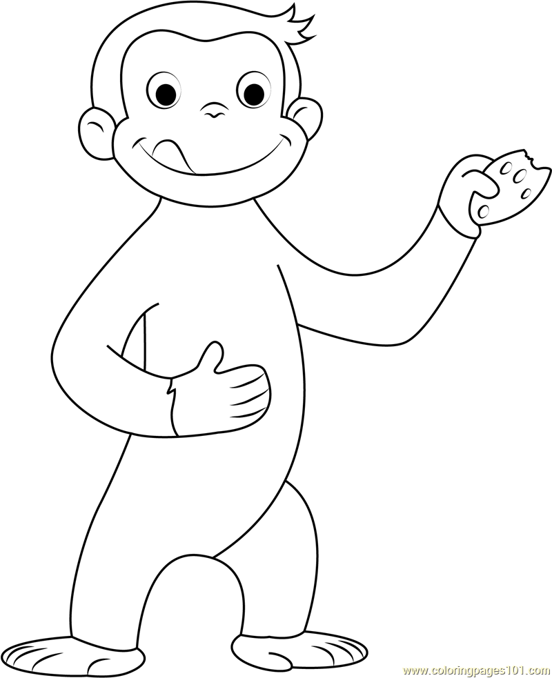 Curious George Coloring Pages Cookie