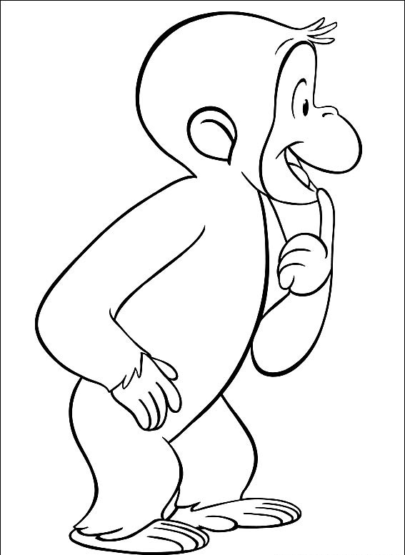 Curious George Coloring Pages