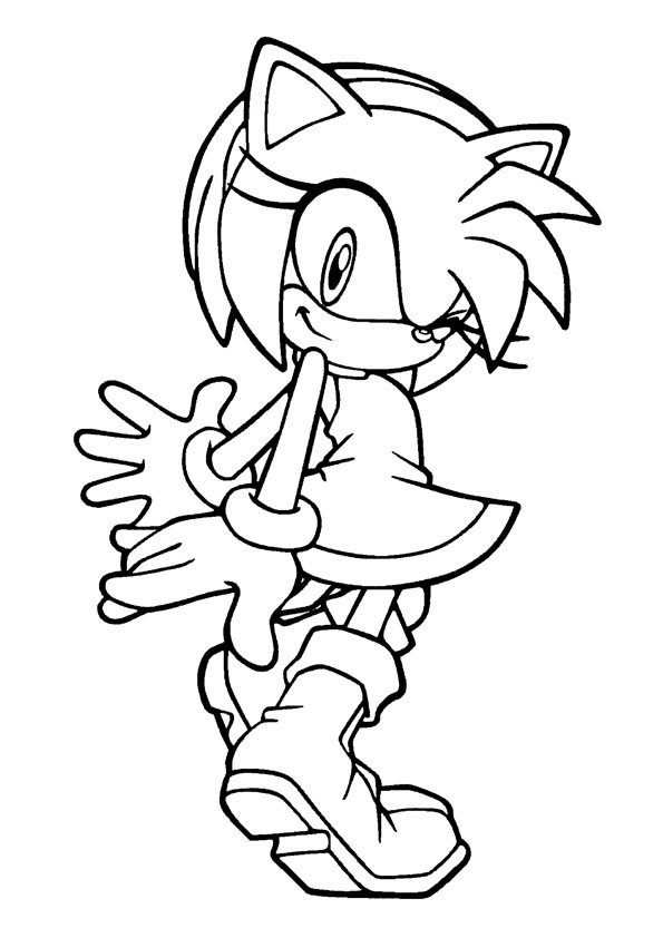 Cute Amy Rose Coloring Pages