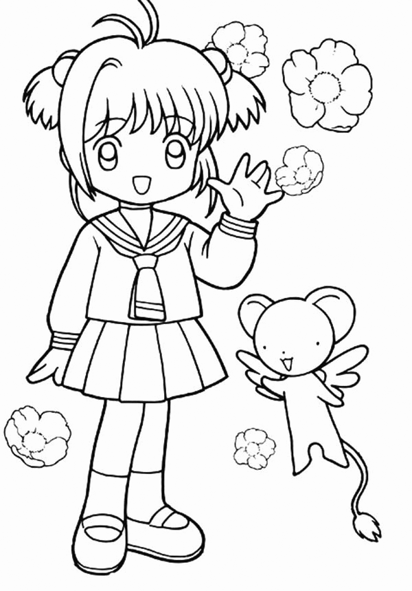 Cute Cardcaptor Sakura Coloring Pages