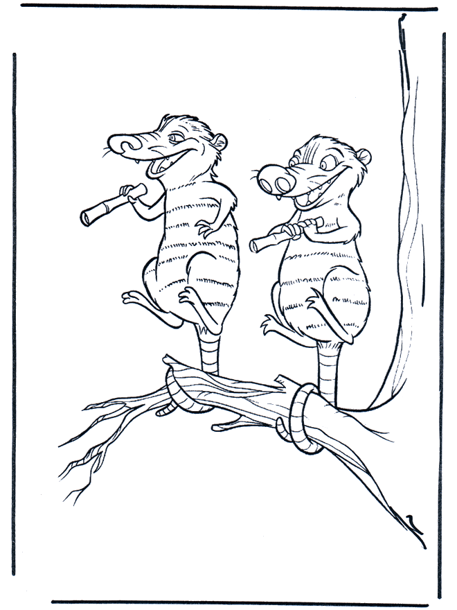 Cute Ice Age Coloring Pages
