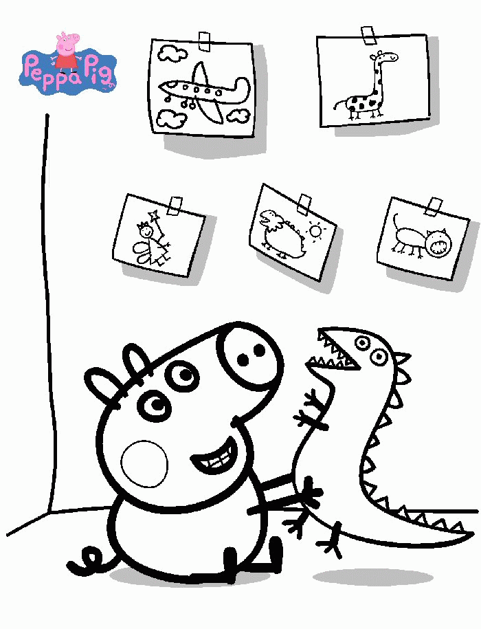 Cute Peppa Pig Coloring Pages