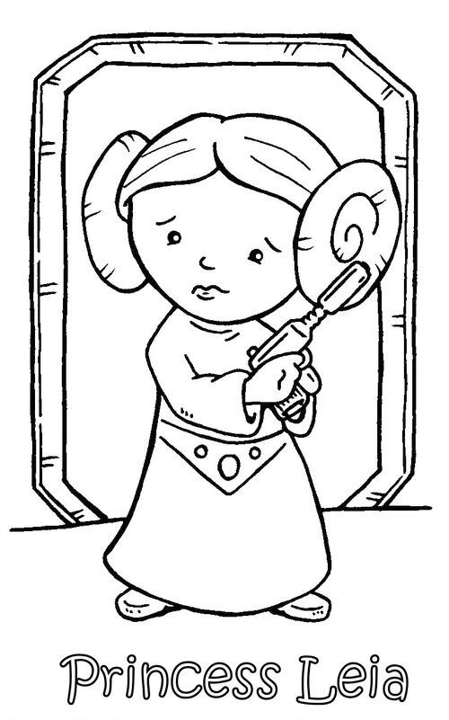 Cute Princess Leia Coloring Pages