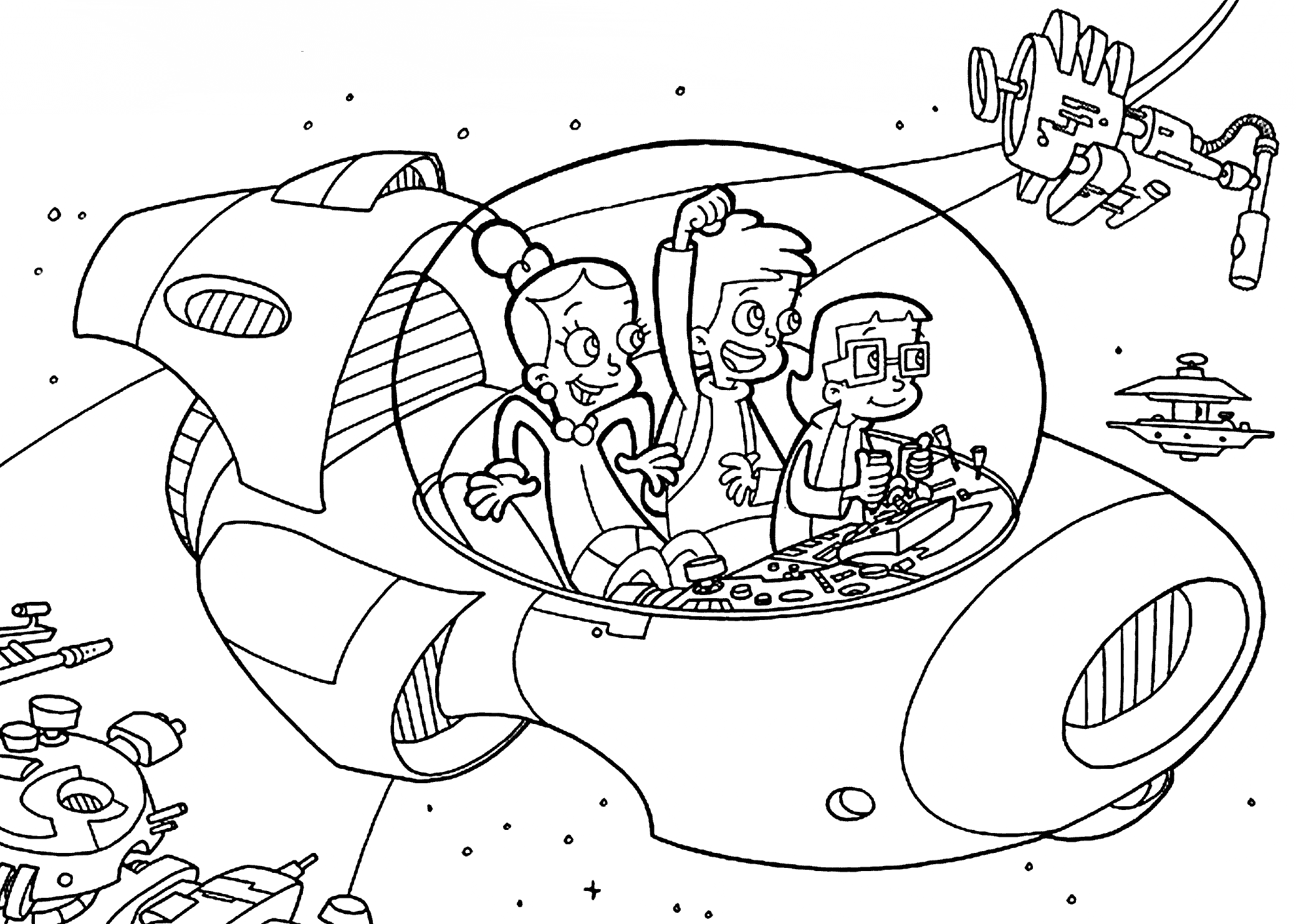 Cyberchase Spaceship Coloring Pages