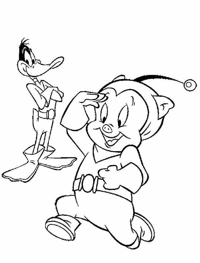 Daffy Duck And Porky Pig Coloring Pages