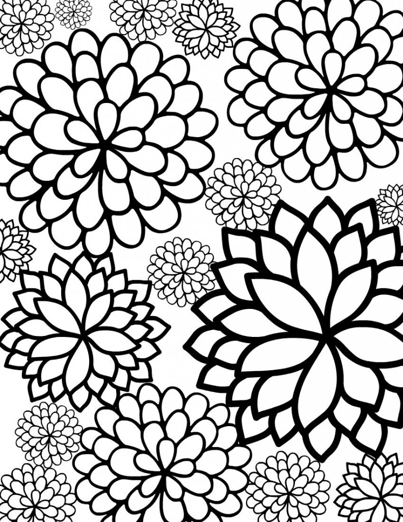 Awesome Coloring Page Flowers Color Pages Dahlia With Bloodbrothers