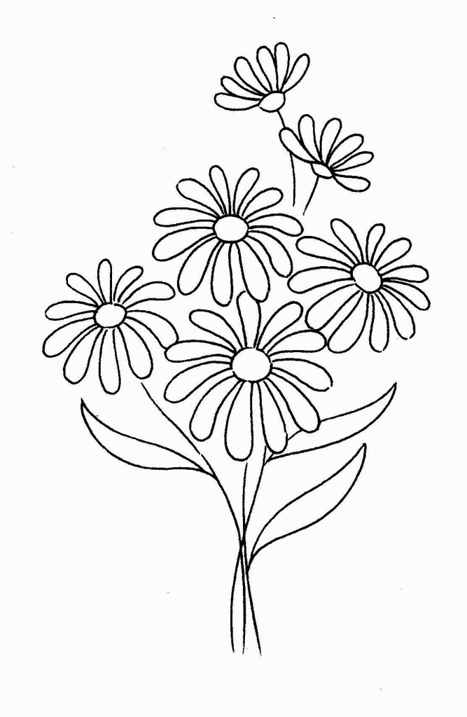 Daisy Flowers Flower Coloring Page