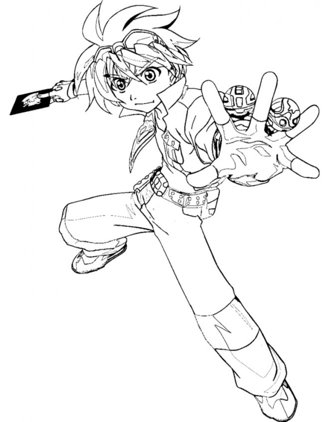 Dan Kuso Bakugan Coloring Page