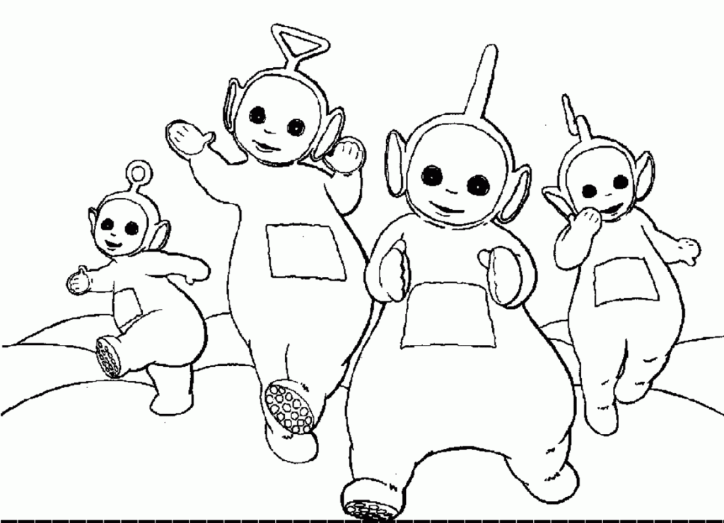Dancing Teletubbies Coloring Pages