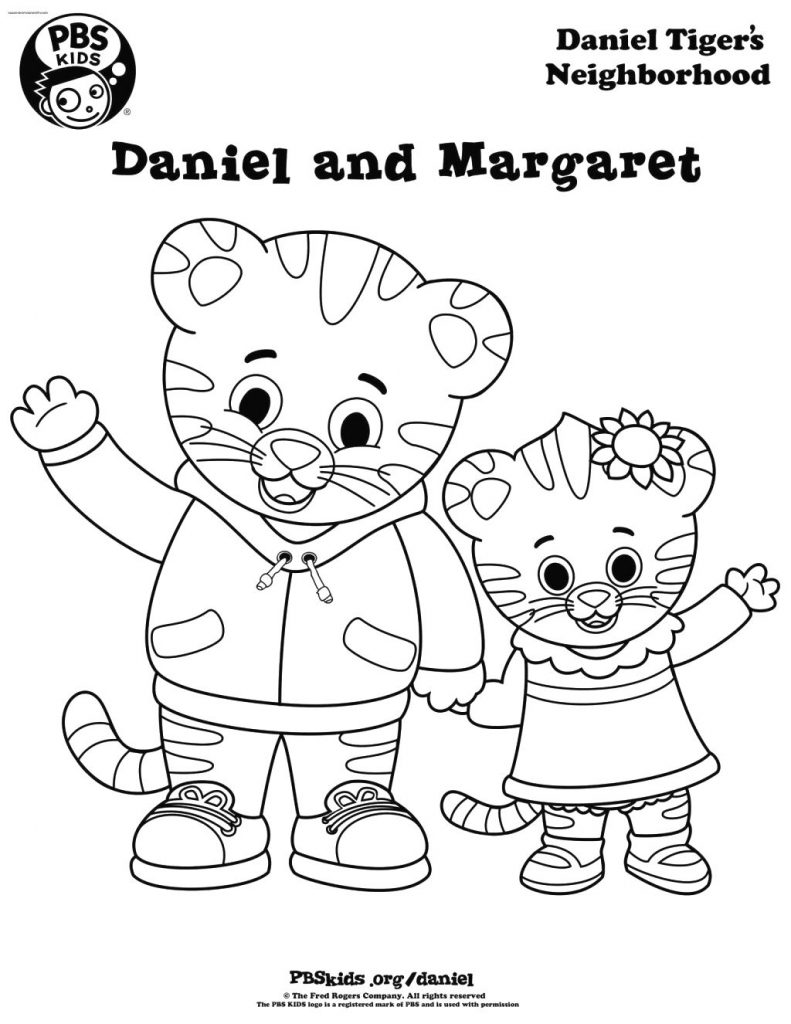 Daniel and Margaret - Daniel Tiger Coloring Pages