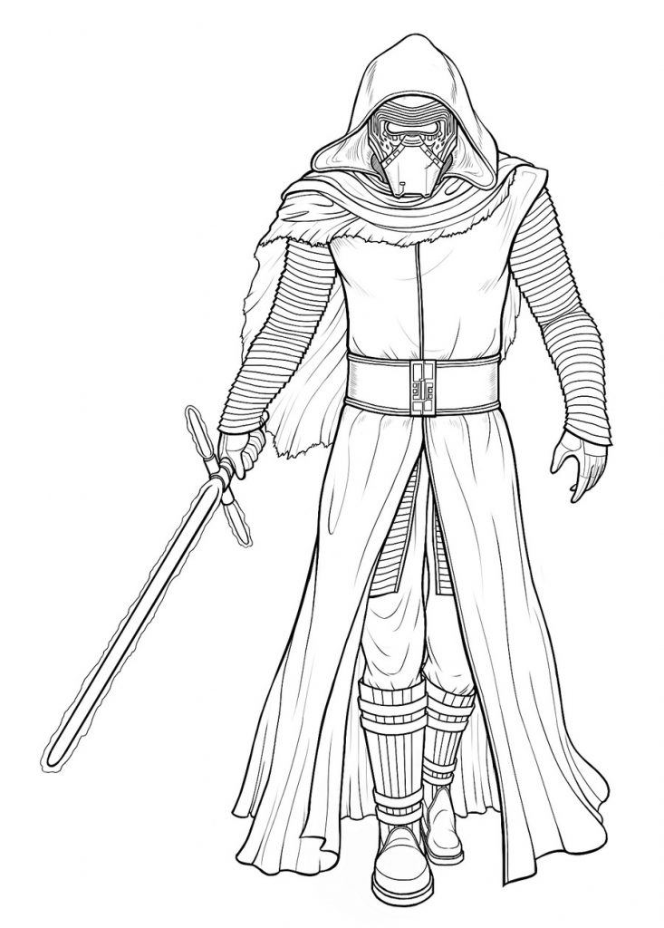 Dark Warrior Kylo Ren Coloring Pages