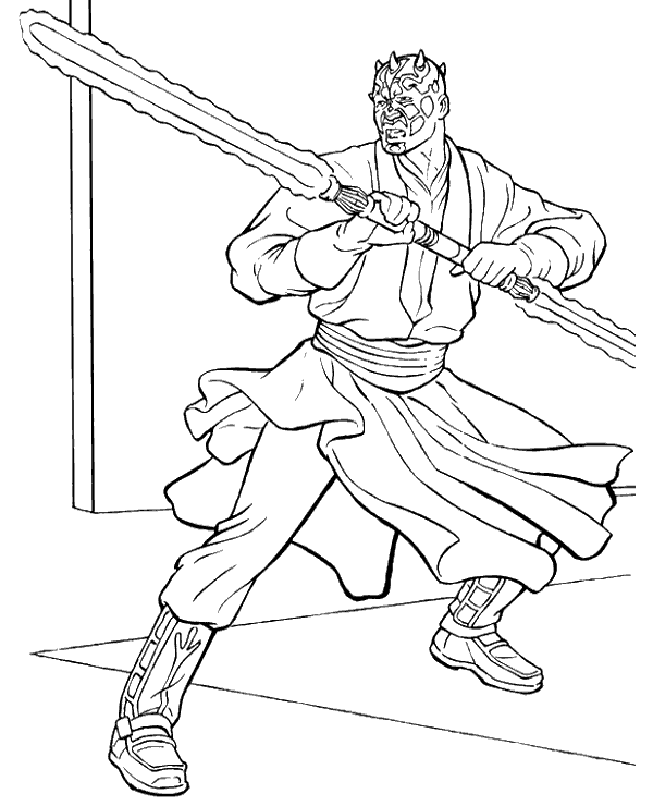 Darth Maul Clone Wars Coloring Page