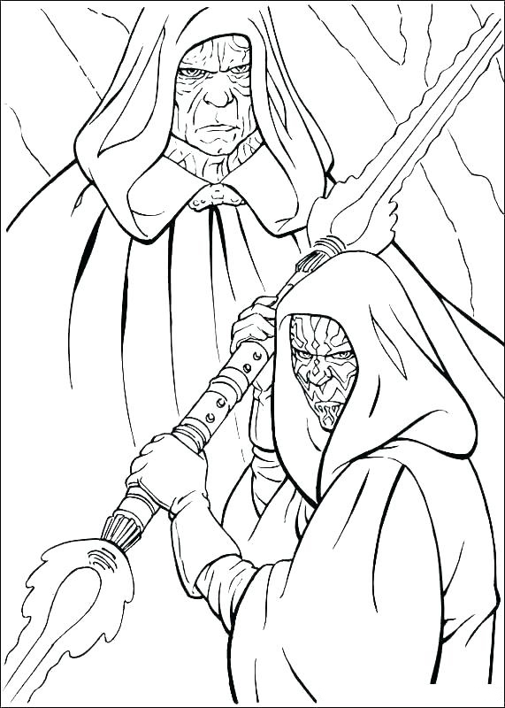 Darth Sidious And Apprentice Coloring Pages