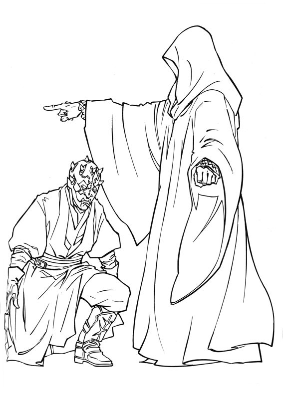 Darth Sidious Darth Maul Coloring Pages
