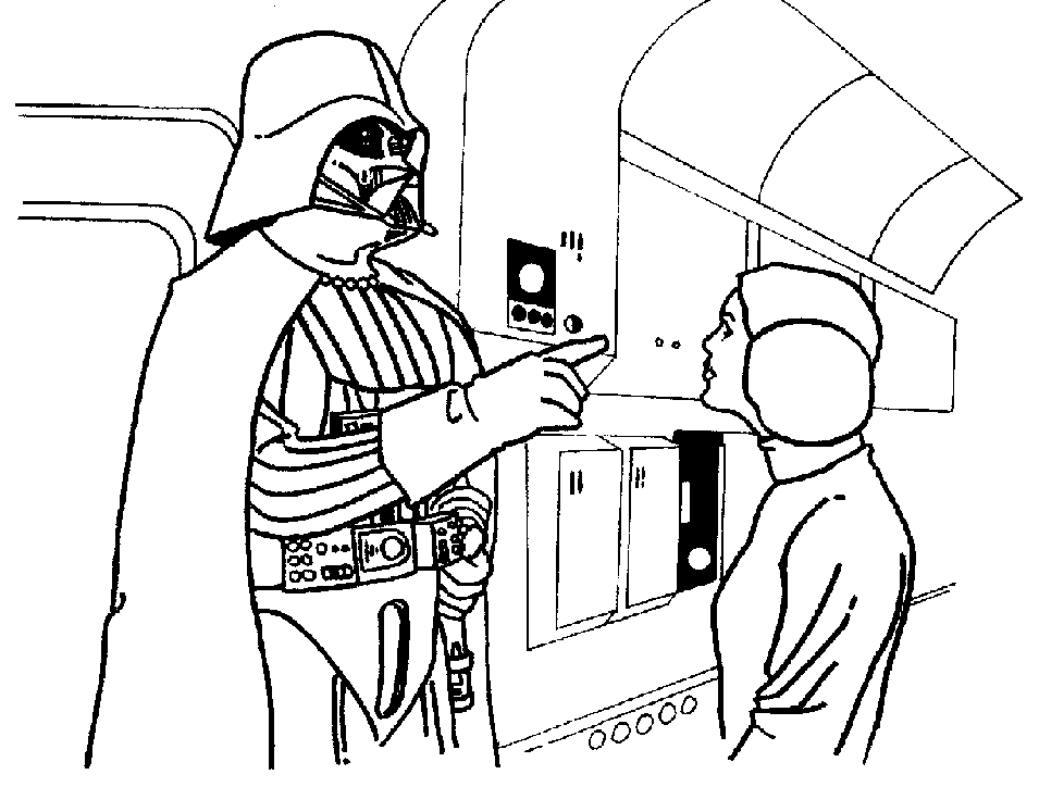 Darth Vader And Princess Leia Coloring Pages