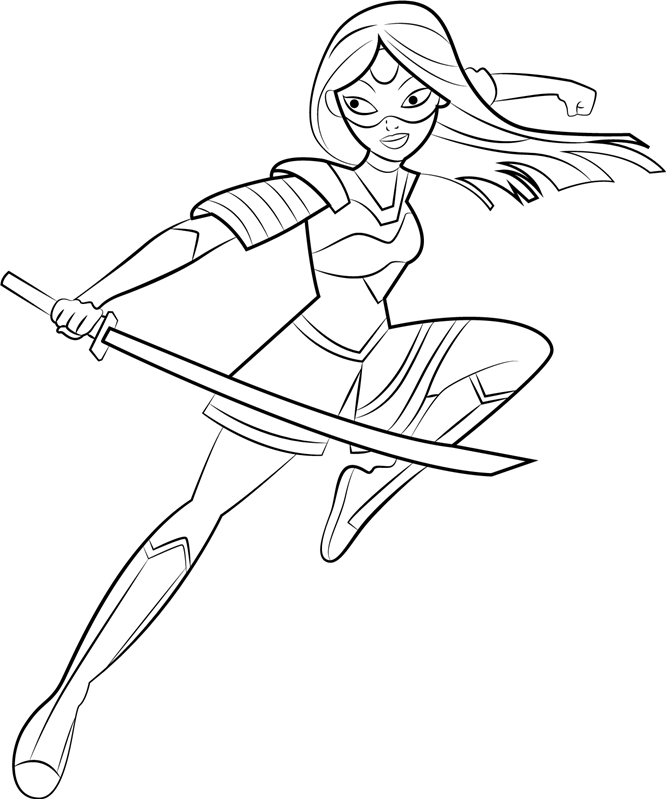 DC Girl Superhero Coloring Page