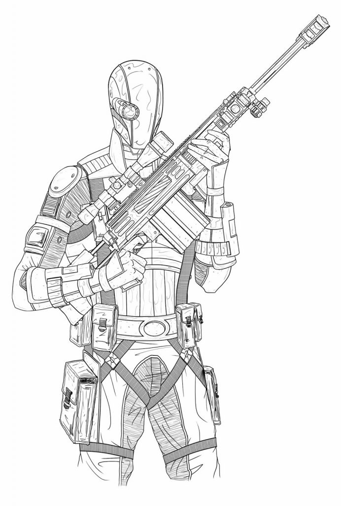 Deathstroke Coloring Page